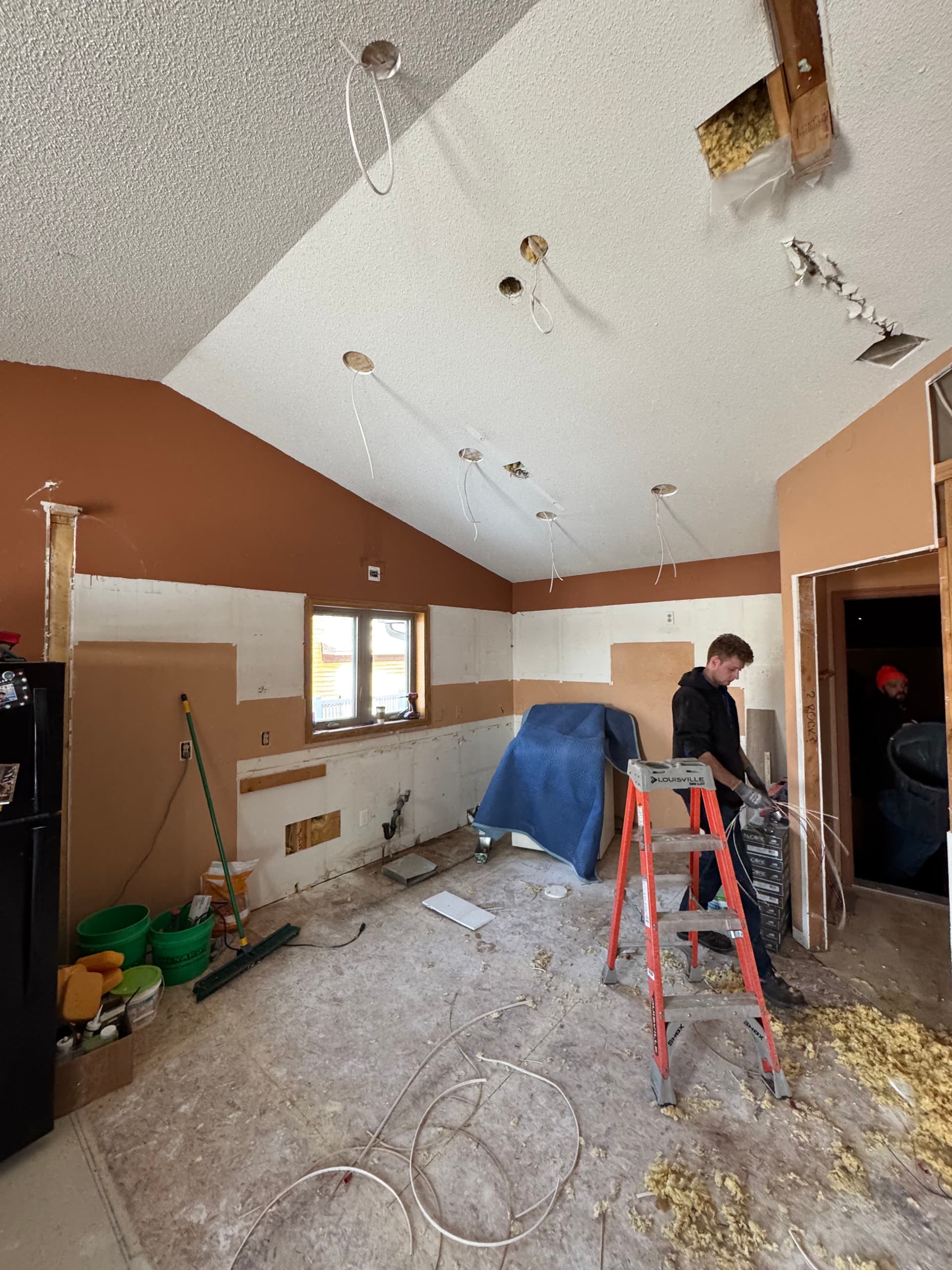 Gallery photos for Main Floor Lighting Transformation in Progress: Image #1