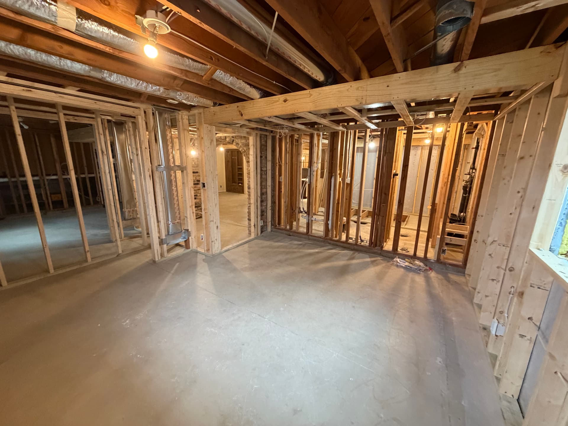 Inside an Edina Basement Remodel at the Framing Stage image