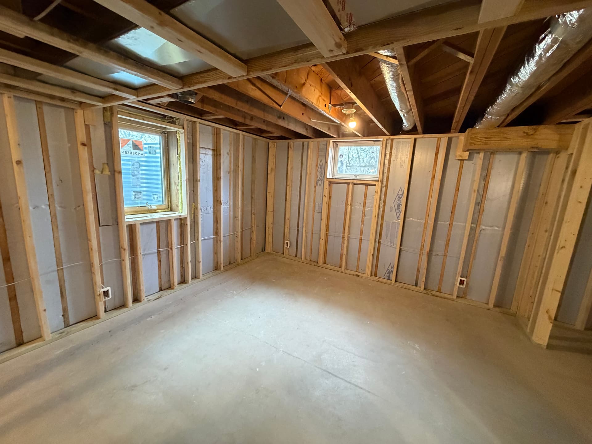 Gallery photos for Inside an Edina Basement Remodel at the Framing Stage: Image #1